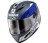 SHARK Casque Moto RACE-R PRO SAUER Mat AWB, Anthracite/Bleu, Taille XS