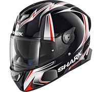 SHARK Casque moto SKWAL 2 SYKES KWA, Noir/Blanc/Rouge, S