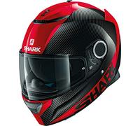 SHARK Casque Moto SPARTAN CARBON SKIN DRR, Noir/Rouge, Taille XS