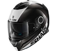 SHARK Casque Moto SPARTAN CARBON SKIN DWS, Noir/Blanc, Taille XS