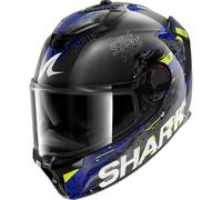 SHARK Casque intégral Spartan GT Pro Carbon Speed-Vib L Noir/Gris Foncé/Bleu/Jaune