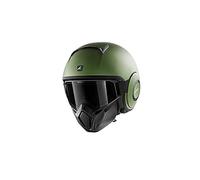 Shark Street-Drak Blank Mat Casque jet, vert, taille XS pour homme