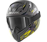 SHARK Casque moto VANCORE 2 KANHJI MAT AYK, Gris/Noir/Jaune, L