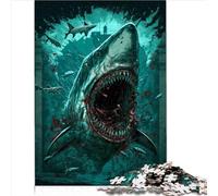 Shark Colorful Collection Jigsaw 1000 Piece Jigsaw Puzzle for Adults Wood Jigsaw for Adults Kids Age 14+ as Gifts for The Whole Family and The 1000pcs（50x75cm）