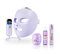 Shark Cryoglow x L'Oréal Paris - Routine de soin du visage comprenant Masque LED avec technologie de refroidissement du contour des yeux + Coffret Routine Glass Skin (nettoyant, crème, aqua-fluide)