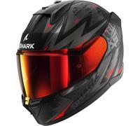Shark D-Skwal 3 Blast-R Casque, noir-gris-rouge, taille M pour homme