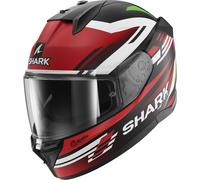 Shark D-Skwal 3 Firstlap Casque, Noir/Blanc/Rouge/Vert, Taille XXL (63/64)
