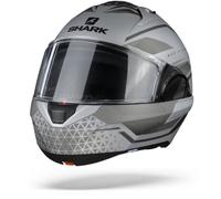 SHARK EVO ES YARI SAK CASQUE MODULABLE ARGENT MAT ANTHRACITE NOIR S S