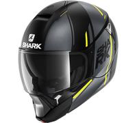Shark Evojet Vyda Mat Casques modulaires, noir/jaune, Taille XS (53/54)