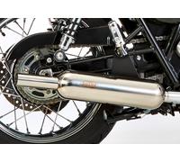 SHARK EXHAUST Retro Classic brillant brillant poli acier inoxydable argent, argent