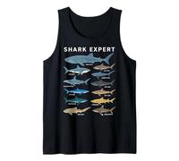 Shark Expert Chart Kids Boys Men Ocean Species Débardeur