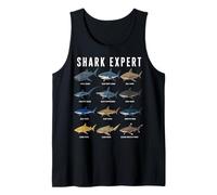 Shark Expert Chart Kids Boys Men Ocean Species Débardeur