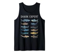 Shark Expert Chart Kids Boys Men Ocean Species Débardeur