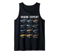 Shark Expert Chart Kids Boys Men Ocean Species Débardeur