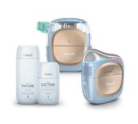Shark FacialPro Glow + DePuffi système de soins du visage à domicile hydropropulsé, appareil visage éclat, +128% d’hydratation, pores resserrés, Thérapie froid et chaud DePuffi - Bleu Spa FH320AMZEU