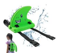 Shark Fin for Swimming with Fastening Belt Floating EVA Shark Fin with Smile Face Kids Swimming Aid for Pool Swim, Green