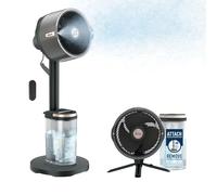 Shark FlexBreeze Pro Mist Ventilateur intérieur/extérieur sans fil, Brumisateur portable, Portée 20 m, Sur pied ou de table, 5 vitesses, Silencieux, Télécommande, Gris Charbon FA300EU
