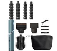 Shark FlexStyle HD456TLUK Air Styler et sèche-cheveux, bigoudis auto-enveloppants, outil de finition FrizzFighter, brosse ovale, concentrateur, clips et sac de rangement, pas de dommages causés par la