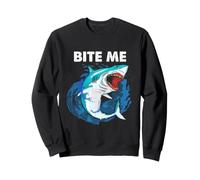 Shark Funny Bite Me Ocean Predator, Attitude Sarcastique sur la Plage Sweatshirt