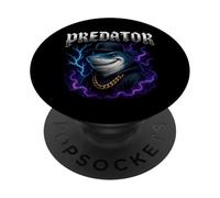 Shark Gangster - Un prédateur drôle et Un mème Trash Bizarre PopSockets PopGrip Adhésif