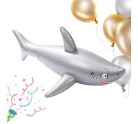 Shark gonflable - imperméable sous Boule | Boot photo de fête de piscine accessoires de déguisements de fantaisie | Jouets gonflables en argent grand requin pour les fêtes de plage, sports