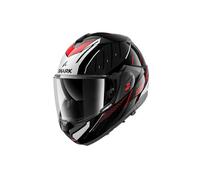 SHARK, Casque Moto Modulable OXO RYDGER Black Silver Red KSR, S