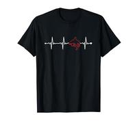 Shark Heartbeat Whale Hammerhead White Lover Shark T-Shirt