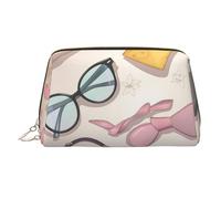 Shark in The Sea Trousse de maquillage en cuir de grande capacité, trousse de rangement de voyage, double usage, trousse de toilette et trousse de maquillage, Produits Femme Sacs Chaussures Parfum