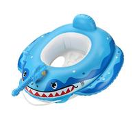 Shark Inflatable Pool Float for Kids - PVC Material 70x65cm Water Seat with Built in Water Spray - Boat Style Swimming Float Toy - for Children Ages 3+ Pool Summer Play