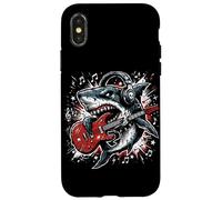 Shark Jouant de la Guitare Rock Band Guitariste Rock n Roll Punk Coque pour iPhone X/XS