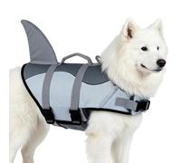 Shark Life Vest for Dogs - Puppy Boating Suit with Rescue Handle, 13.38in