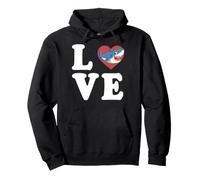 Shark Love épelé avec Motif en Forme de cœur Sweat à Capuche
