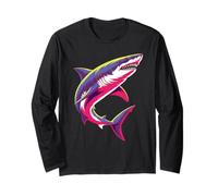 Shark Lover Marine Biologie Animal Science Requins Colorés Manche Longue