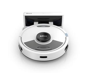 Shark Matrix Plus 2-en-1 Aspirateur Robot Laveur avec Base Auto-Rechargeable - Nettoie Tapis, sols durs et Poils d’Animaux - Navigation 3D LiDAR - Wi-FI/App - 2 tampons et 2 brosses Inclus - Blanc