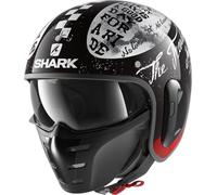 SHARK NC Casque Moto Hommes, Noir/Blanc, XS