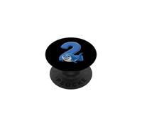 Shark Numéro 2 Anniversaire Océan Fête pour Enfants 2ème Plage Poisson Deux PopSockets PopGrip Adhésif