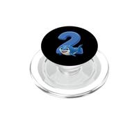 Shark Numéro 2 Anniversaire Océan Fête pour Enfants 2ème Plage Poisson Deux PopSockets PopGrip pour MagSafe