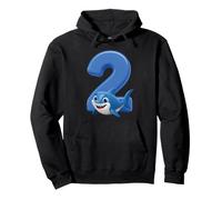 Shark Numéro 2 Anniversaire Océan Fête pour Enfants 2ème Plage Poisson Deux Sweat à Capuche
