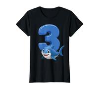 Shark Numéro 3 Anniversaire Océan Kids Party 3ème Plage Trois T-Shirt Graphique avec Valeur