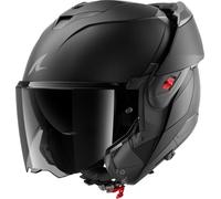 Shark OXO Dark Shadow KMA Casque Moto Modulable Adulte Unisexe, Black Mat, M