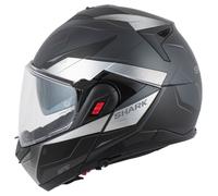 SHARK Casque moto modulable OXO Mekarium Anthracite/Chrome/Noir L
