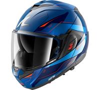 SHARK Casque moto modulable OXO MEKARIUM Bleu Chrome Orange XL