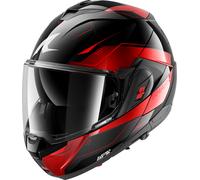 Shark OXO Mekarium, casque modulaire XXL Noir/Rouge Noir/Rouge