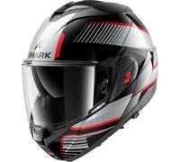 Shark OXO Sikter, casque rabattable XS Noir/Argent/Rouge Noir/Argent/Rouge