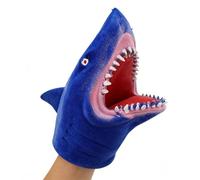 Shark Puppet - 5.91 inches Realistic Interactive Role Play Toy | Rubber Shark Hand Puppet for Kids, Bath Pool Home Party School Classroom Playroom Boys Girls