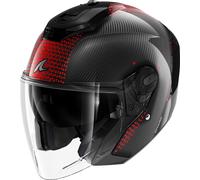 Shark RS Jet Carbon Ikonik, casque à réaction XXL Noir/Rouge Noir/Rouge