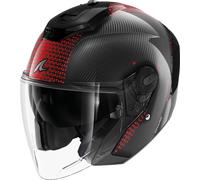 Shark RS Jet Carbon Ikonik Casque jet, noir-rouge, taille L pour homme