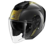 SHARK RS Jet Carbon IKONIK DQU Casque Moto Adulte Unisexe, Gold Chrome, XS