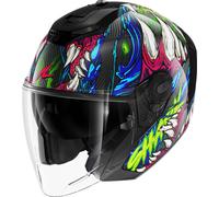 Shark RS Jet Carbon Shaytan Casque jet, charbon-rouge-vert-bleu, taille 2XL pour homme