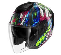 Shark RS Jet Carbon Shaytan Casque jet, charbon-rouge-vert-bleu, taille S pour homme
